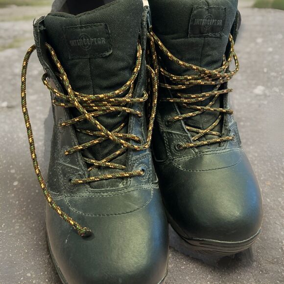 Interceptor MNIN0340100 Men's Black Leather Non Steel Toe Boots Size 7 - Picture 2 of 10